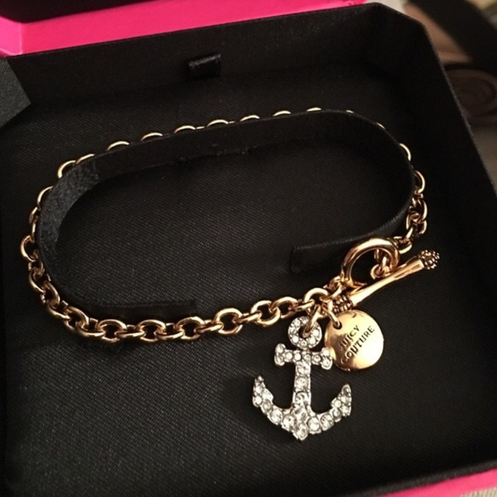 Juicy Couture gold anchor charm bracelet